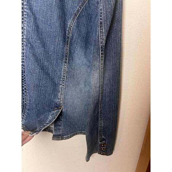 Vintage DKNY Blue Denim Jacket Button Front Casual Women’s Sz Medium - Picture 7 of 8